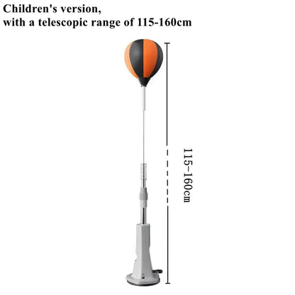 Adjustable Height Free-Standing Punching Bag (115-170Cm) - Reflex Training Ball for Boxing, Home Gym & Fitness