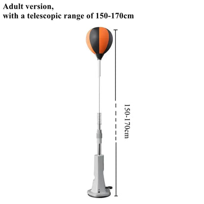 Adjustable Height Free-Standing Punching Bag (115-170Cm) - Reflex Training Ball for Boxing, Home Gym & Fitness