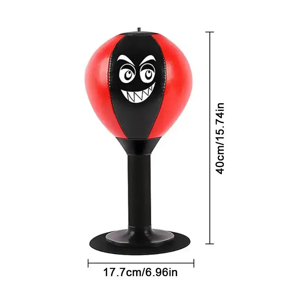 Stress Reliever Punching Bag Toy with Suction Cup Stress Buster Desk Boxing Punch Ball Reduce Tension Toys for Kids