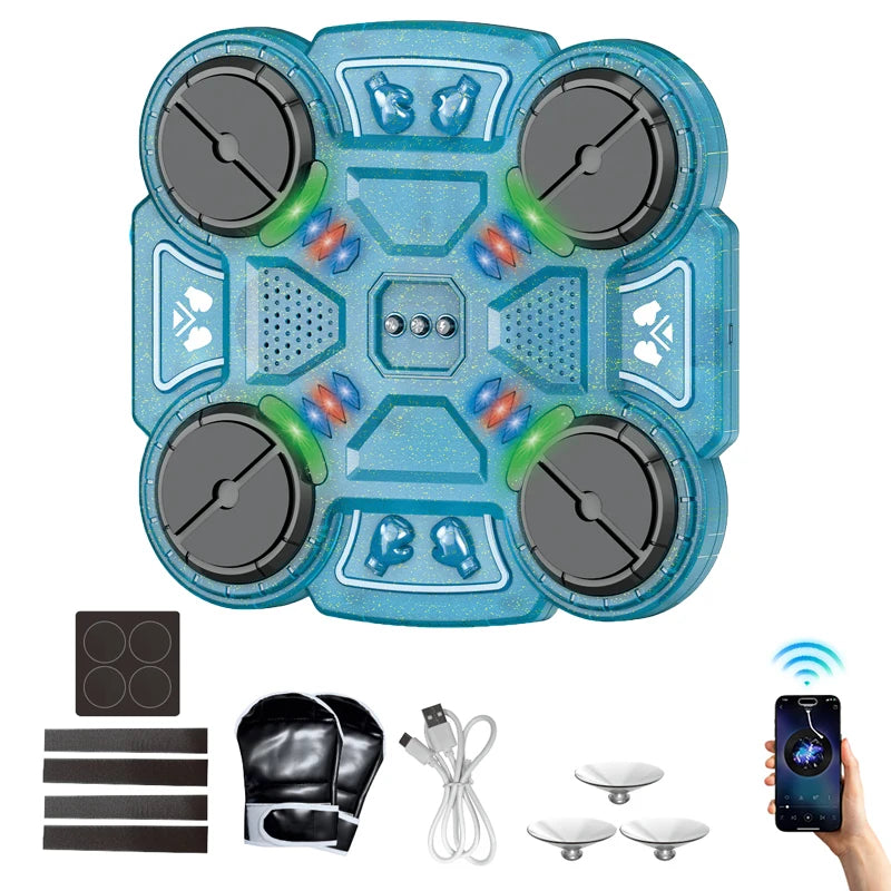 New Music Boxing Machine Smart Bluetooth Wall Mounted Music Boxing Trainer Gym Home Electronic Boxing Target Punching Equipment